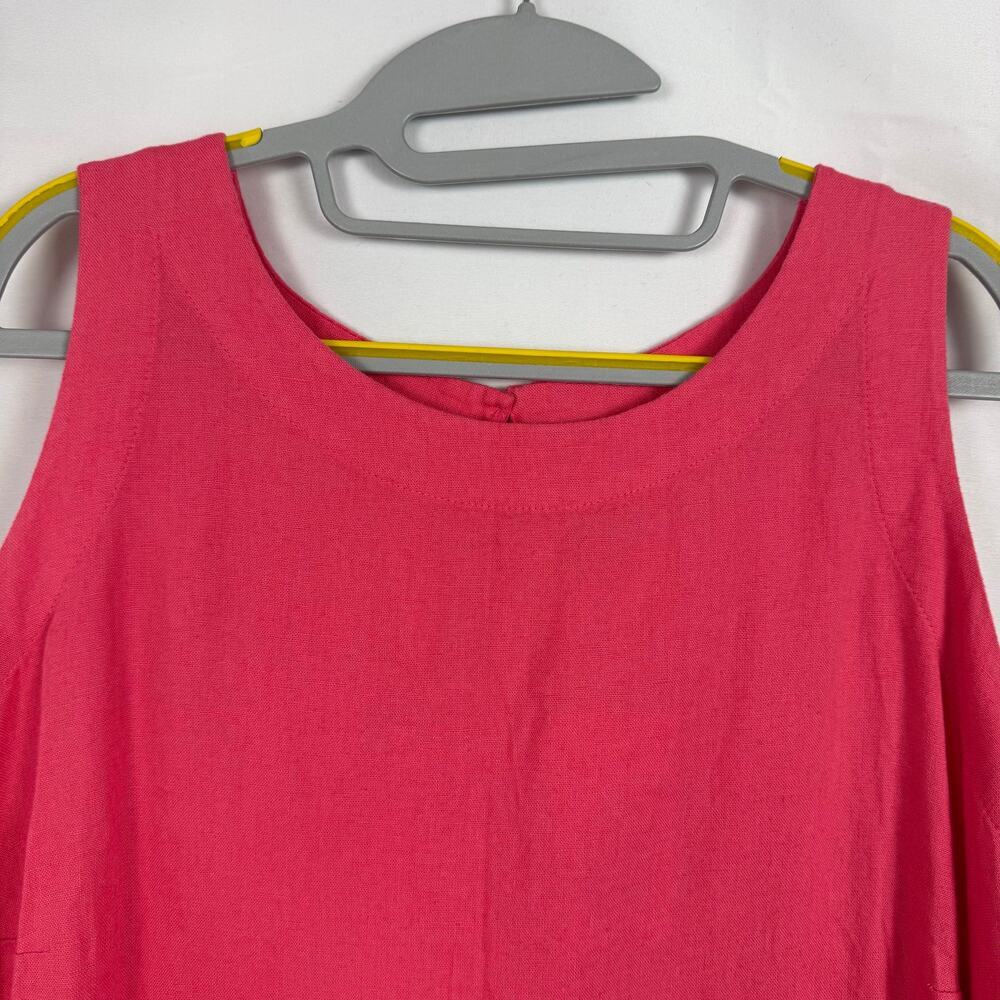 A New Day Cotton Linen Blend Pink High Neck A Line Mini Shift Dress NWT Size XXL - Picture 3 of 13